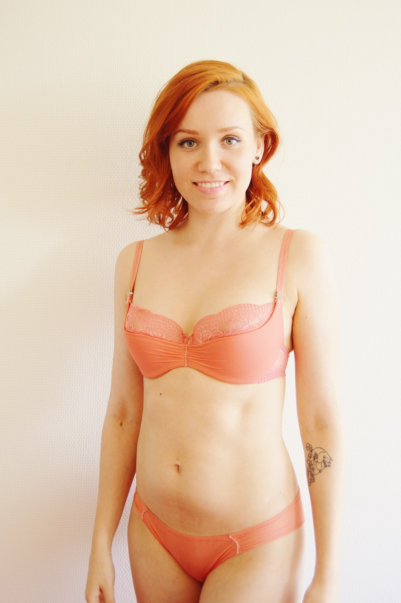 CHARMING Coral tulle padded bra, Bras